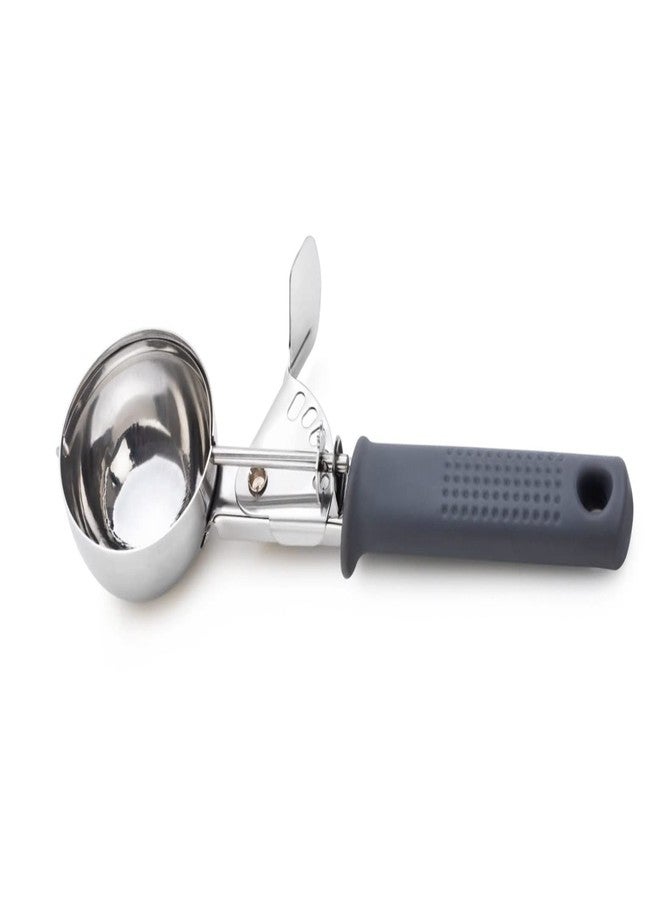 ARTO Ice Cream Scoop | Push Button | Stainless Steel | Firm Grip Food Grade Rubber Handle - Image 3
